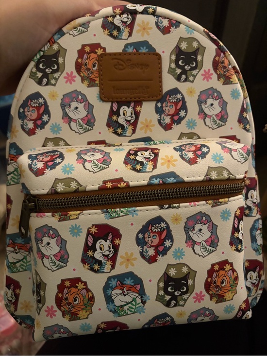 Loungefly Handbags - Loungefly Disney Floral Cats Cream Mini Backpack